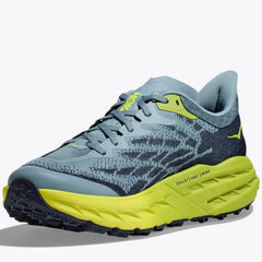 Hoka Speedgoat 5 Trail Shoes Men's (Stone Blue Dark Citron)