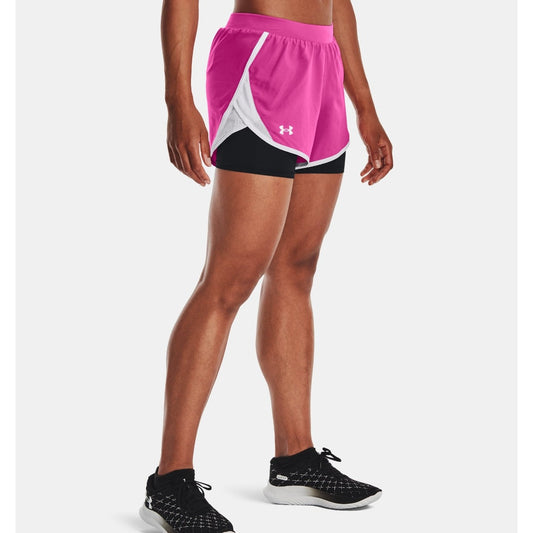 Under Armour Fly By 2.0 2 in 1 Shorts Women's (Rebel Pink White 652)