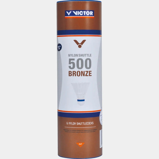 Victor 500 Bronze Nylon Shuttlecock x 6