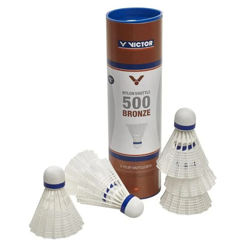 Victor 500 Bronze Nylon Shuttlecock x 6