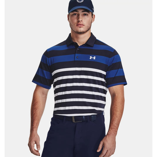 Under Armour Playoff 3.0 Stripe Polo Shirt Men's (Blue 411)