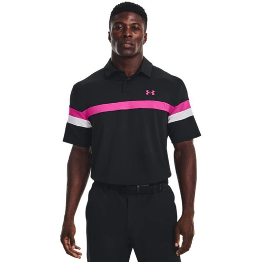 Under Armour T2G Colourblock Golf Polo Shirt Men's (Black Pink 001)