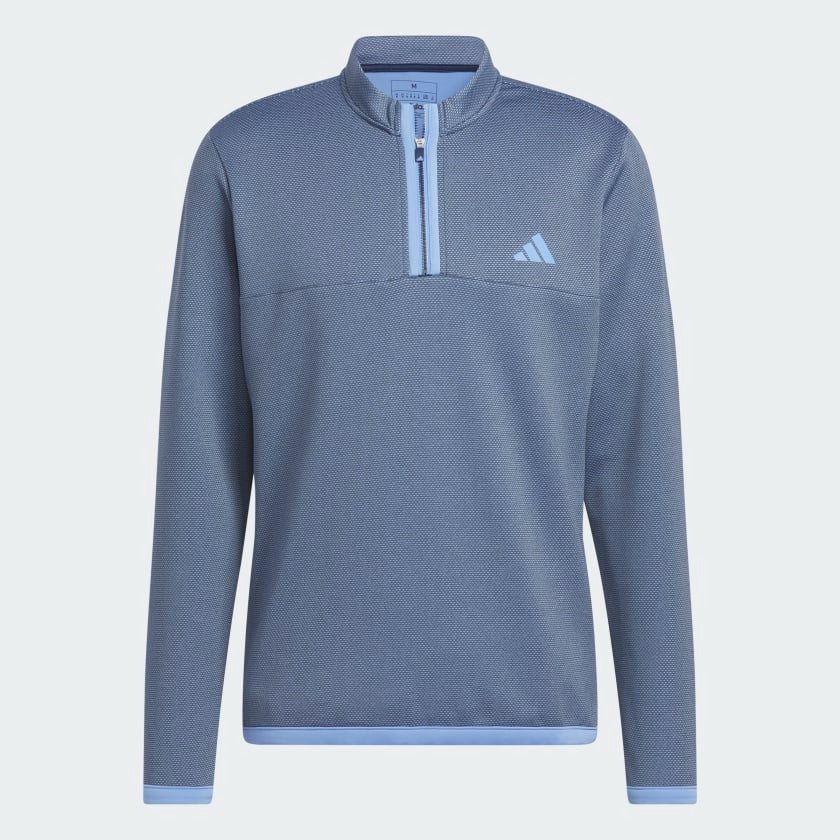 Adidas Microdot Quarter Zip Golf Pullover Men's (Navy Blue)