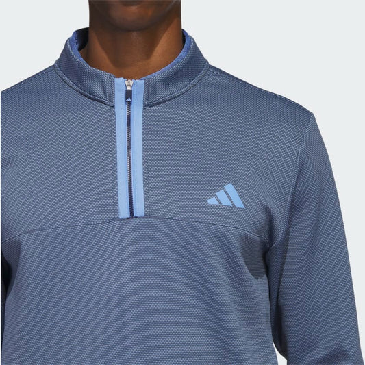 Adidas Microdot Quarter Zip Golf Pullover Men's (Navy Blue)