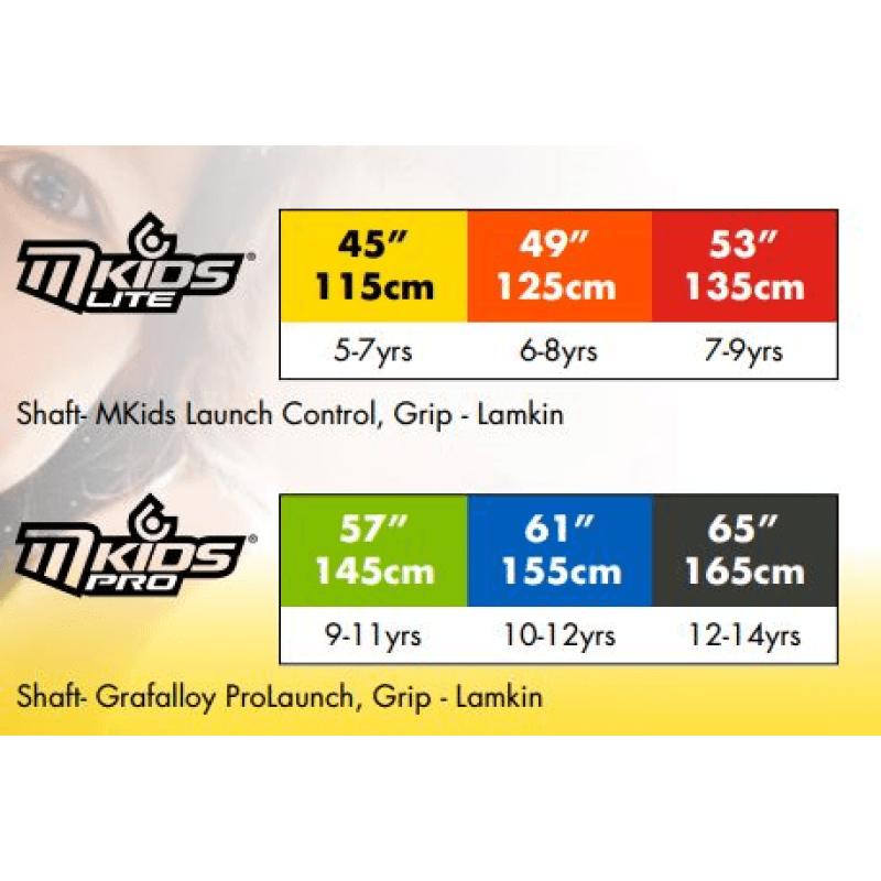 MKids Size Range